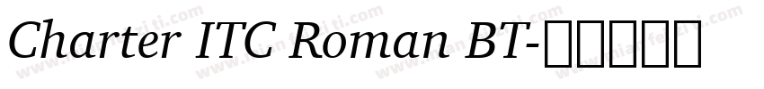 Charter ITC Roman BT字体转换